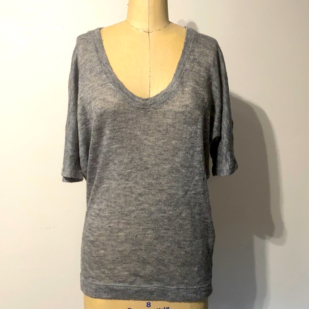 Gray lounge pullover top size small